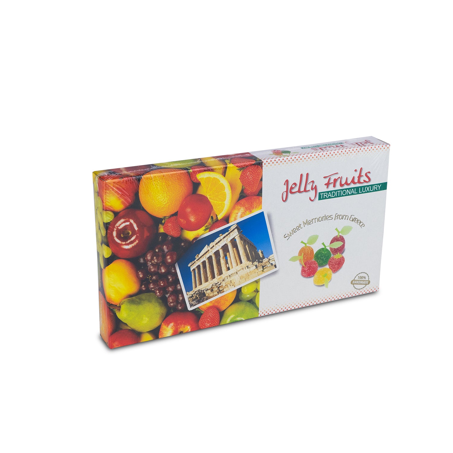 Box with traditional luxury jelly fruits 230 gr
